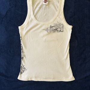 Harley-Davidson Fitted Cream Tank Top
